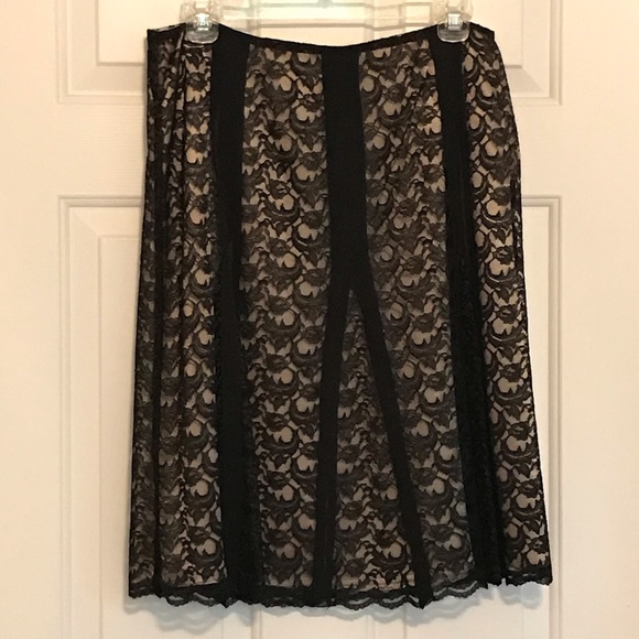 Axcess Black Lace skirt with satin underskirt - Picture 4 of 4